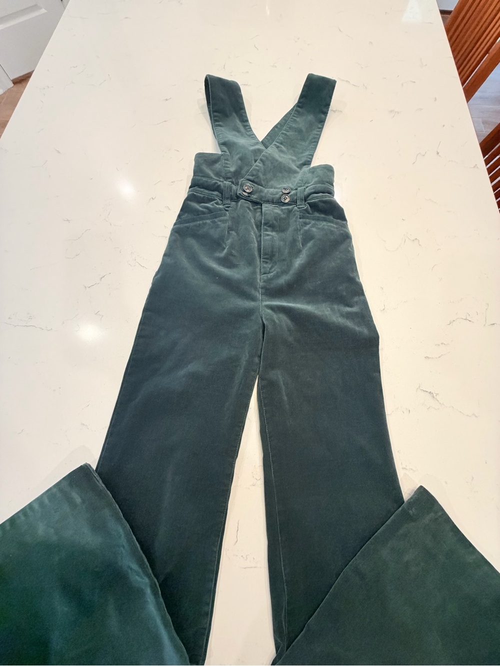 Anthropologie Pilcro Corduroy Jumpsuit Overalls in Sage Green - Picture 3 of 15